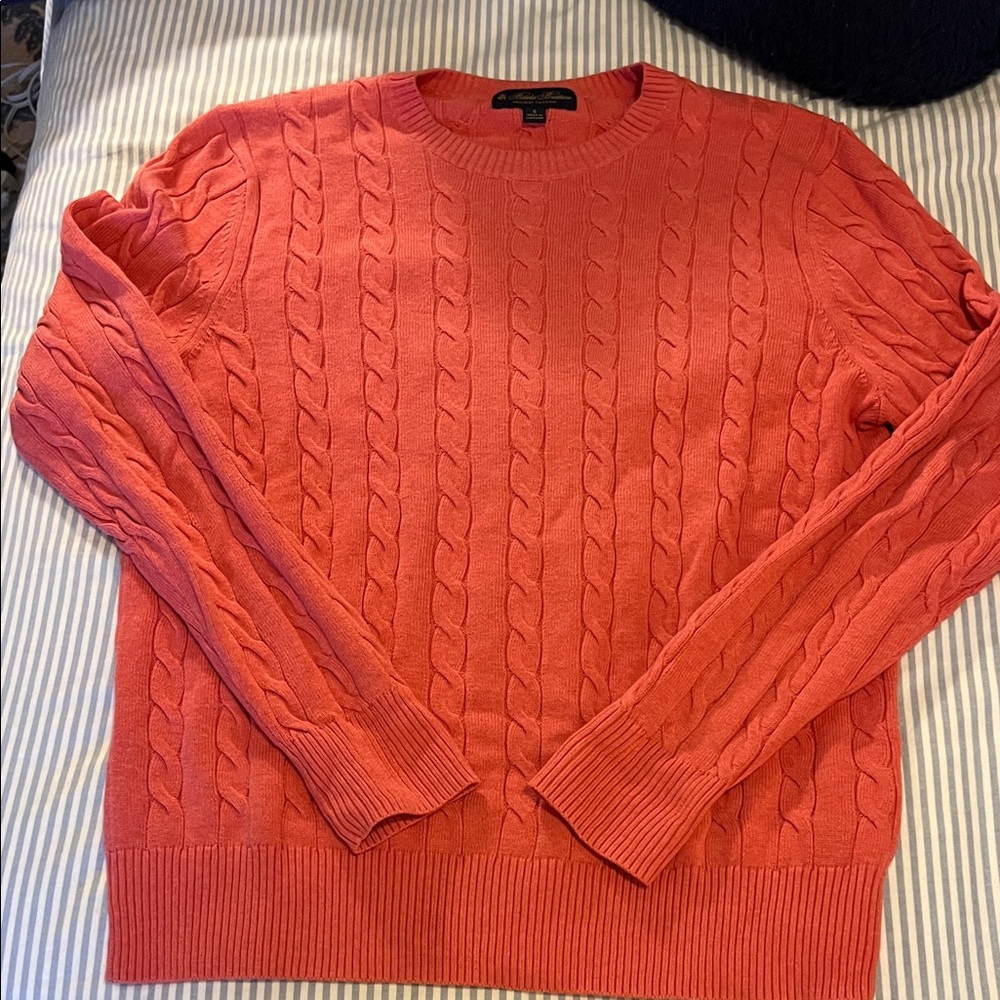 Brooks brothers nantucket red Cable Knit Sweater